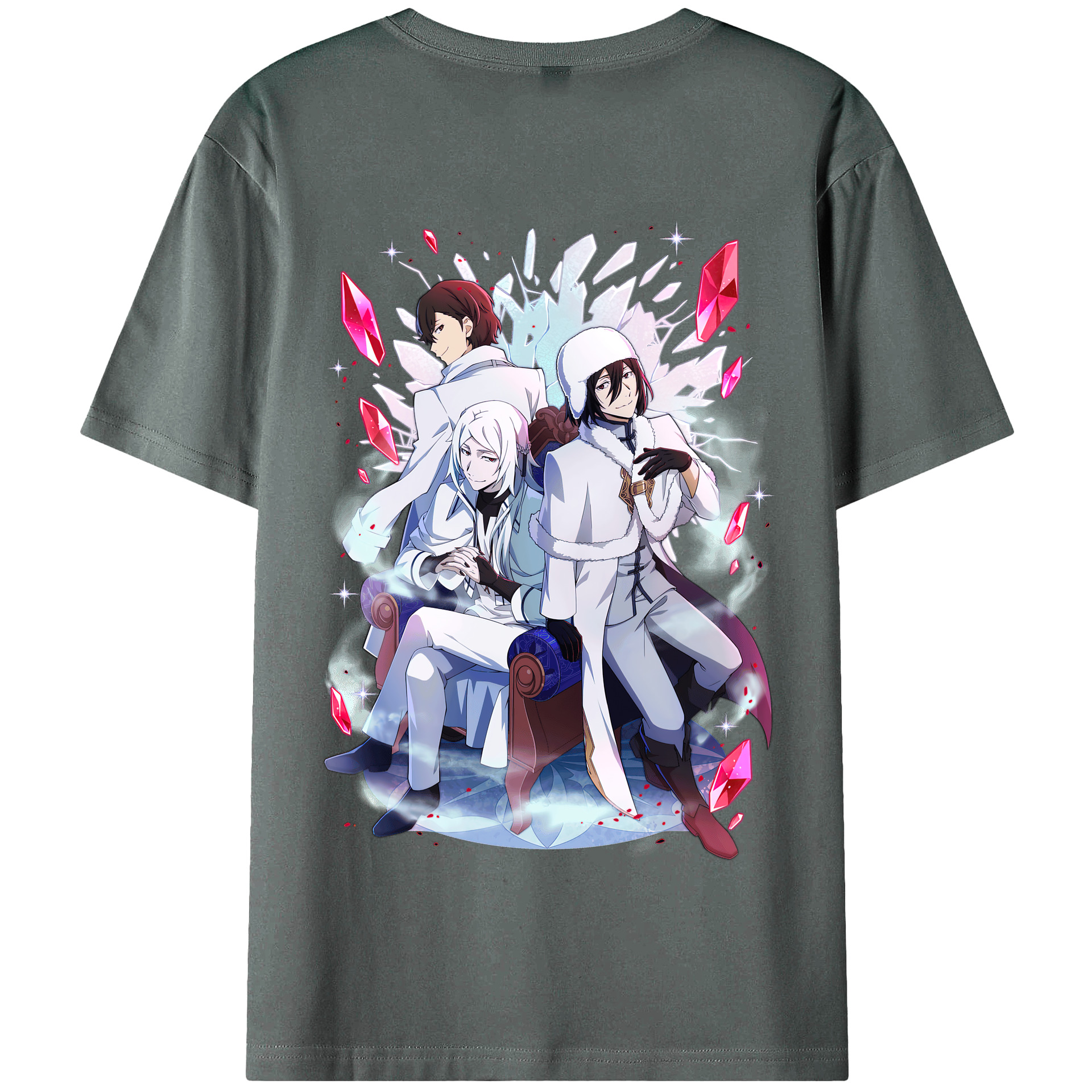 （画像用） 文豪ストレイドッグス Bungo Stray Dogs 綿100％半袖Tシャツ（背面プリント）